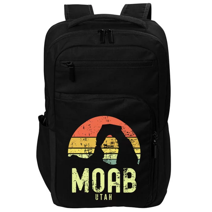 Moab Utah Vintage Sunset Arches Adventure Outdoors Meaningful Impact Tech Backpack