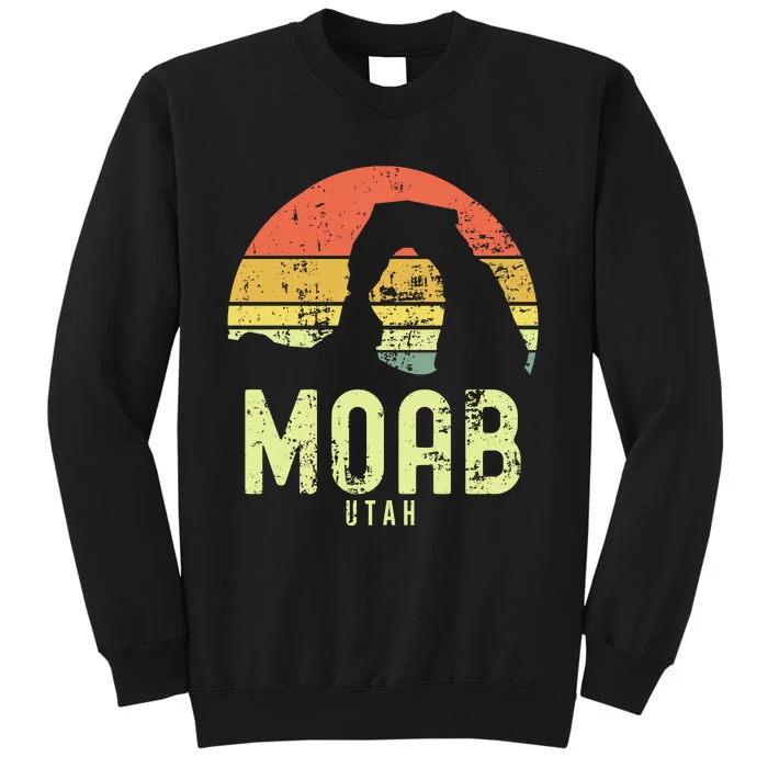 Moab Utah Vintage Sunset Arches Adventure Outdoors Meaningful Tall Sweatshirt