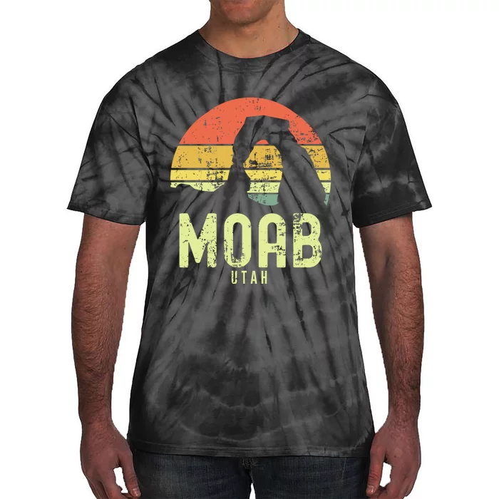 Moab Utah Vintage Sunset Arches Adventure Outdoors Meaningful Tie-Dye T-Shirt