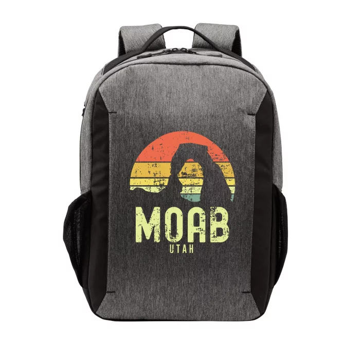 Moab Utah Vintage Sunset Arches Adventure Outdoors Meaningful Vector Backpack