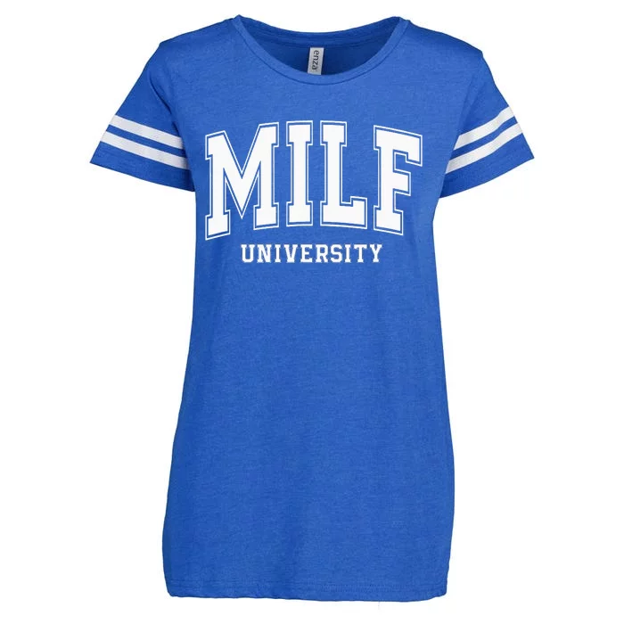 MILF University vintage funny saying sarcastic sexy mom MILF Enza Ladies Jersey Football T-Shirt