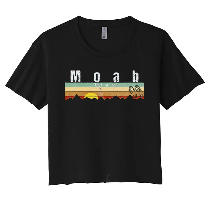 Moab Utah Vintage Moab Women's Crop Top Tee