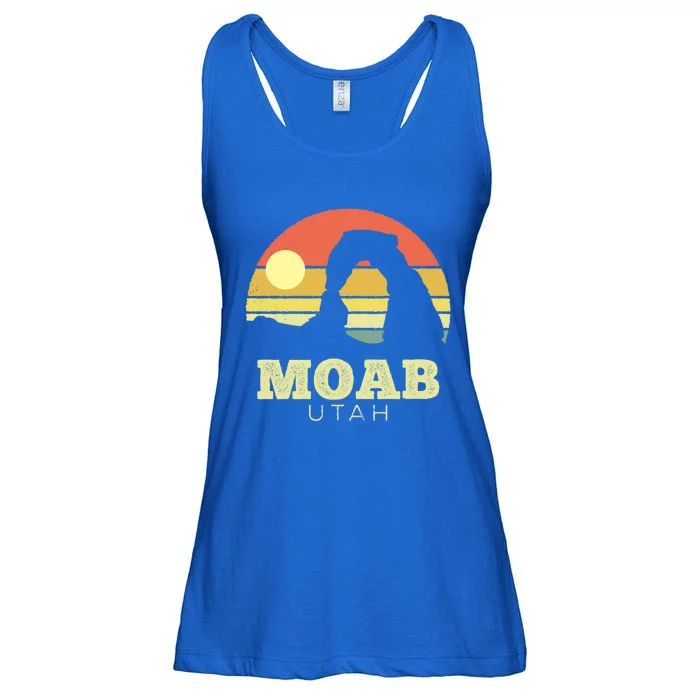 Moab Utah Vintage Sunset Arches Adventure Outdoors Meaningful Gift Ladies Essential Flowy Tank