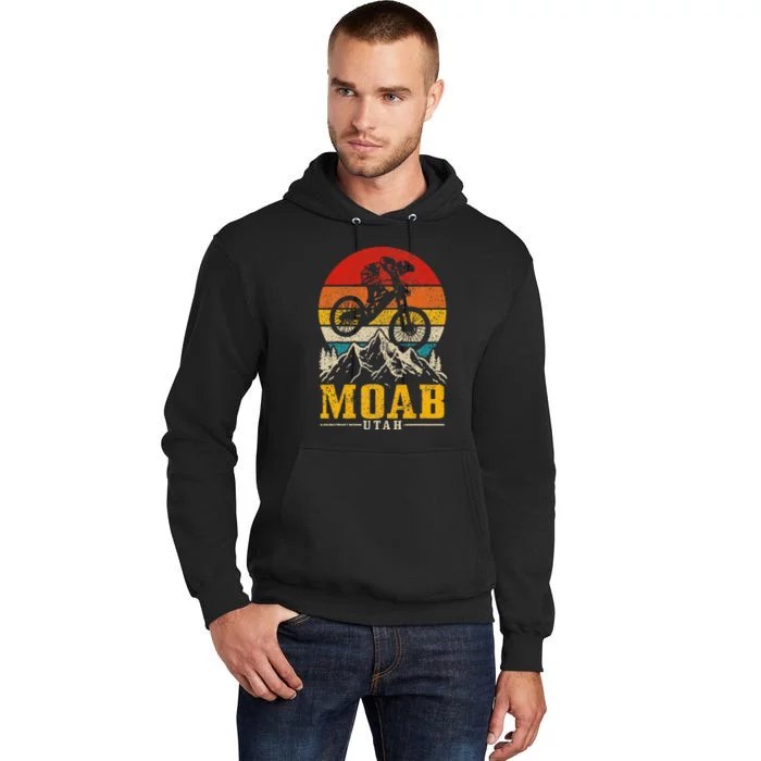 Moab Utah Vintage Mountain Bike Mtb Downhill Usa Tall Hoodie