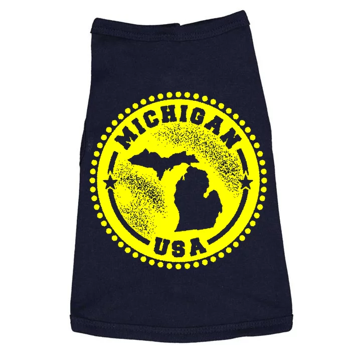 Michigan USA Yellow Logo Doggie Tank