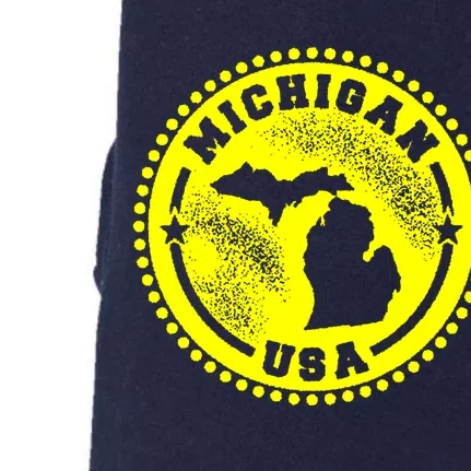 Michigan USA Yellow Logo Doggie 3-End Fleece Hoodie