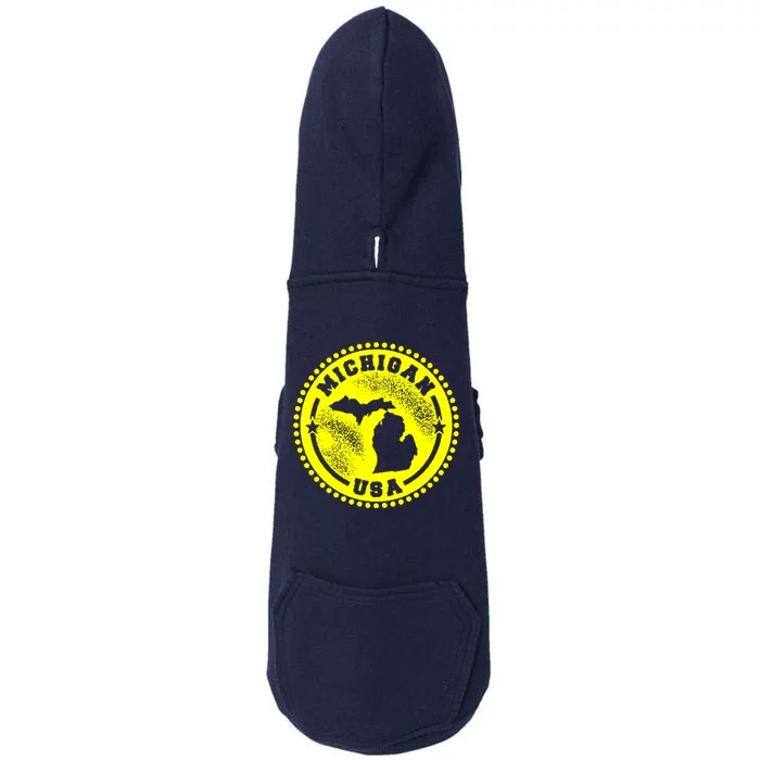 Michigan USA Yellow Logo Doggie 3-End Fleece Hoodie