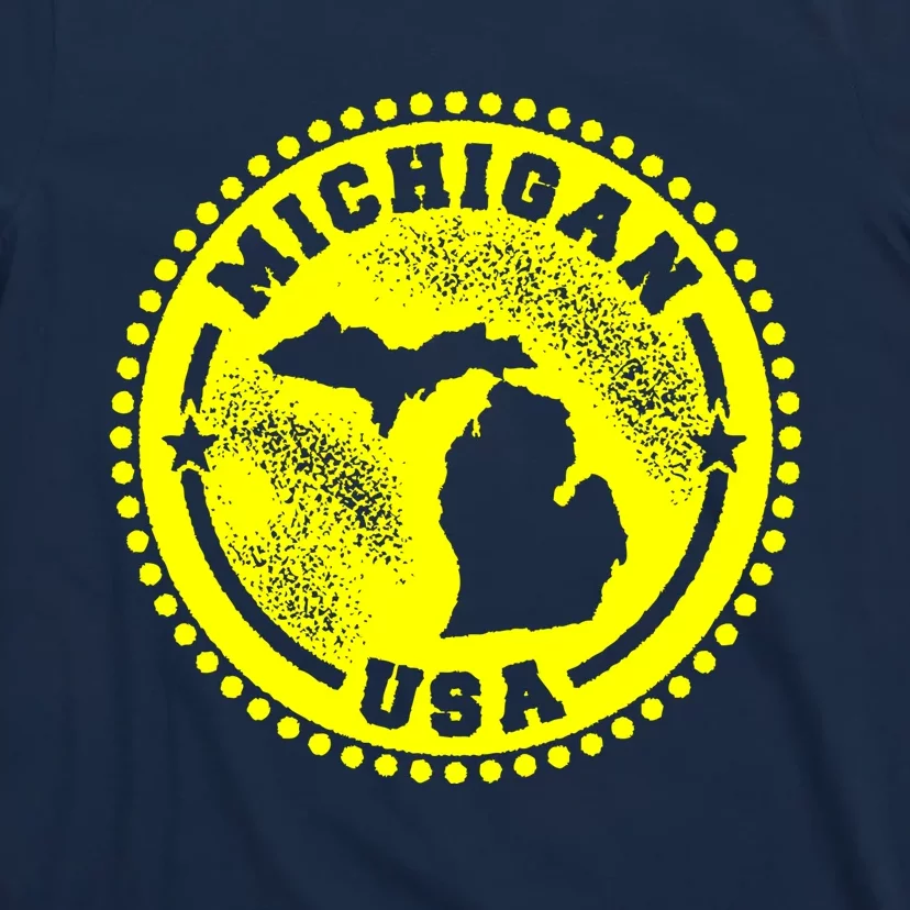 Michigan USA Yellow Logo T-Shirt