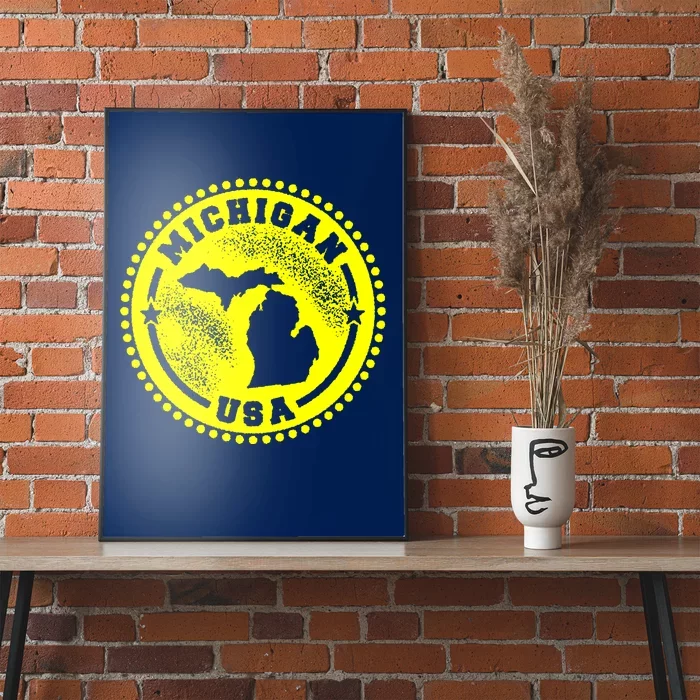 Michigan USA Yellow Logo Poster