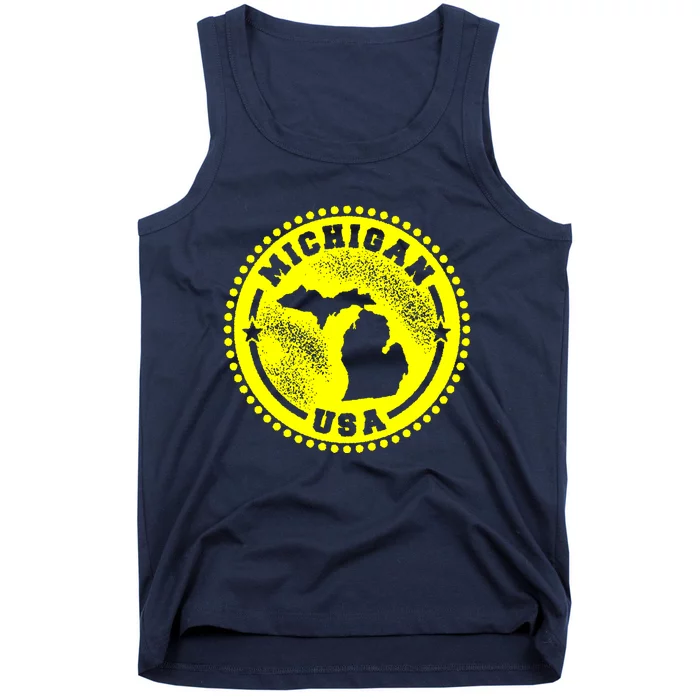 Michigan USA Yellow Logo Tank Top