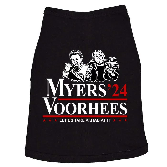 Myers Voorhees 24 Let Us Take A Stab At It Funny Scary Doggie Tank