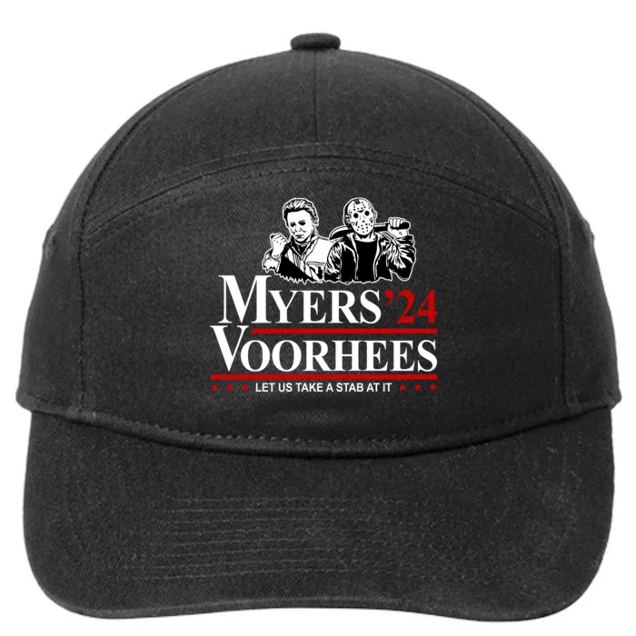 Myers Voorhees 24 Let Us Take A Stab At It Funny Scary 7-Panel Snapback Hat