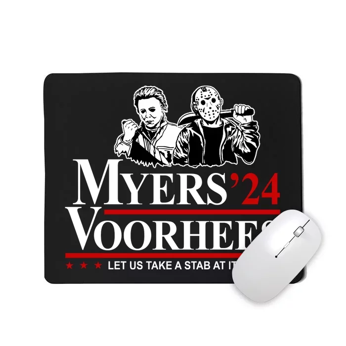 Myers Voorhees 24 Let Us Take A Stab At It Funny Scary Mousepad