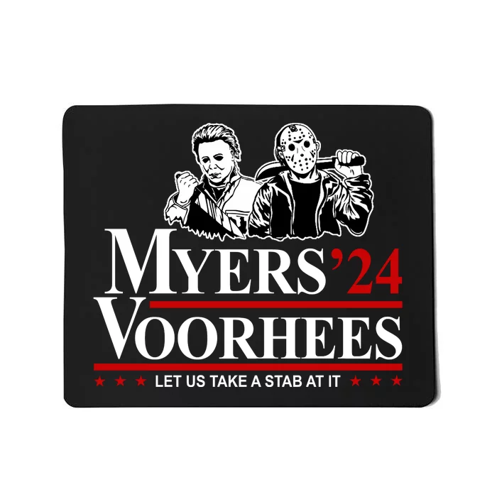 Myers Voorhees 24 Let Us Take A Stab At It Funny Scary Mousepad