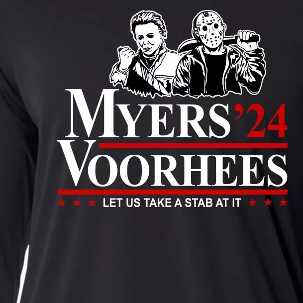 Myers Voorhees 24 Let Us Take A Stab At It Funny Scary Cooling Performance Long Sleeve Crew