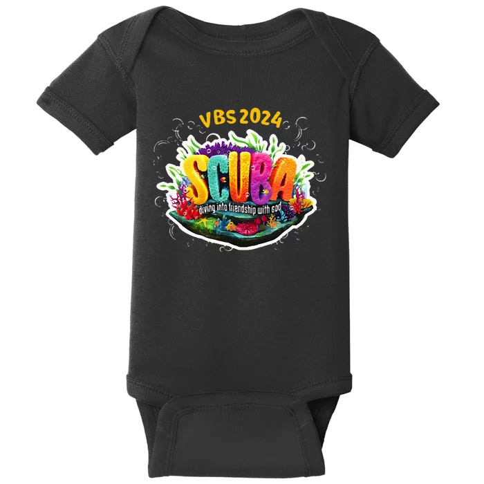 Matching Vbs 2024 Scuba Diving Into Friendship With God Baby Bodysuit