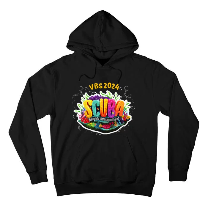 Matching Vbs 2024 Scuba Diving Into Friendship With God Tall Hoodie