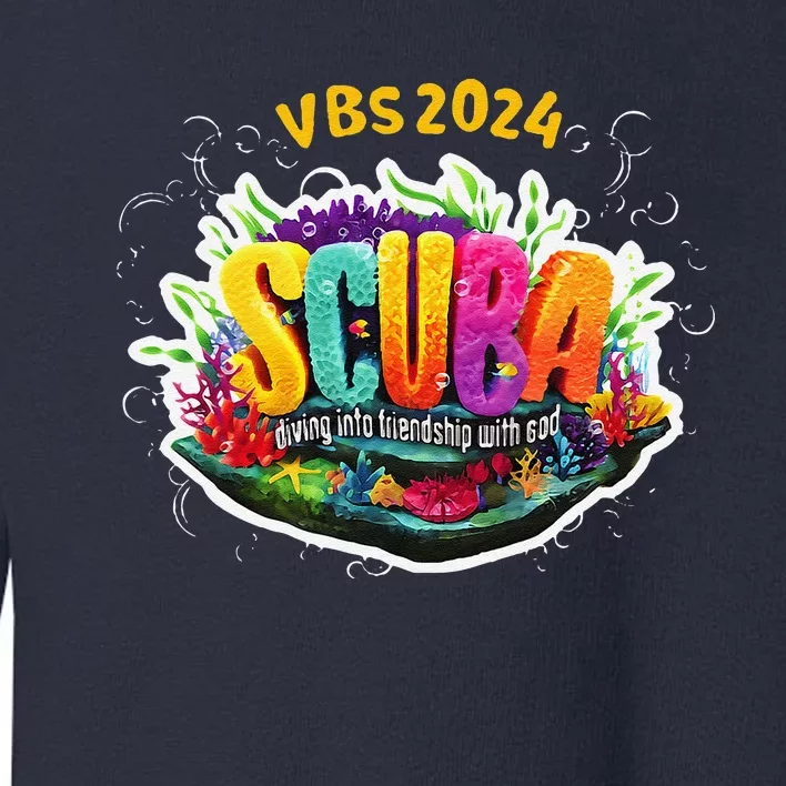 Matching Vbs 2024 Scuba Diving Into Friendship With God Toddler Sweatshirt