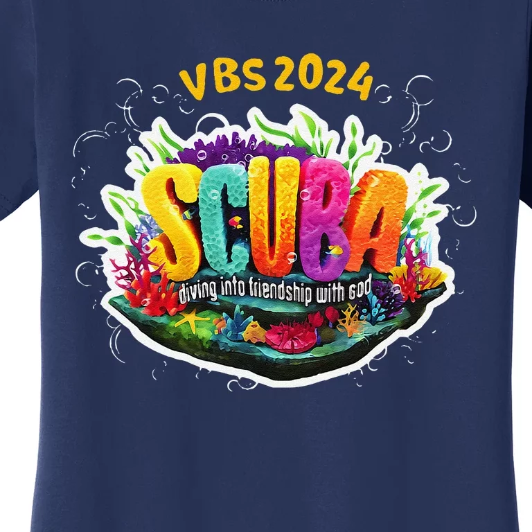 Matching Vbs 2024 Scuba Diving Into Friendship With God Women's T-Shirt