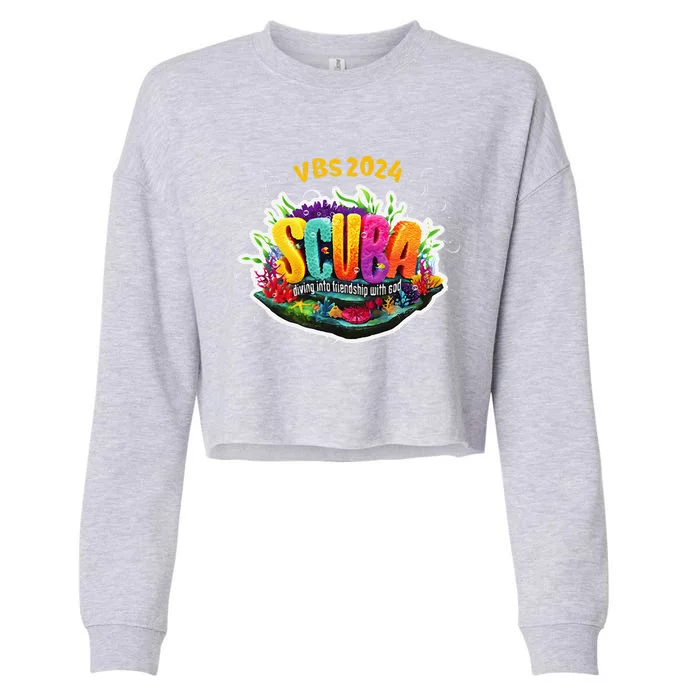 Matching Vbs 2024 Scuba Diving Into Friendship With God Cropped Pullover Crew