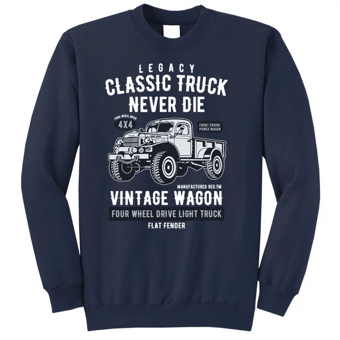 Military Vintage 4x4 Legacy Wagon Truck Gift Sweatshirt