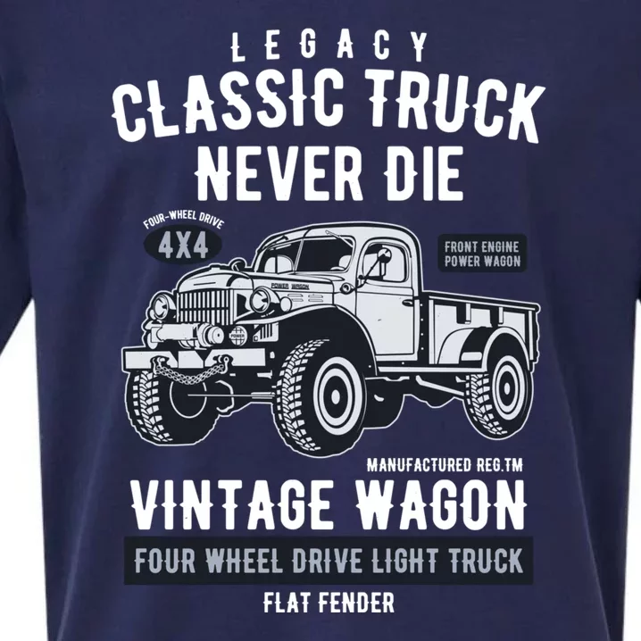 Military Vintage 4x4 Legacy Wagon Truck Gift Sueded Cloud Jersey T-Shirt