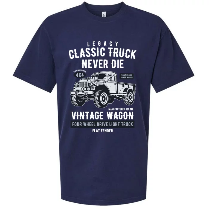 Military Vintage 4x4 Legacy Wagon Truck Gift Sueded Cloud Jersey T-Shirt