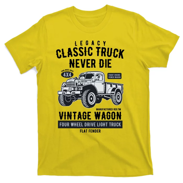 Military Vintage 4x4 Legacy Wagon Truck Gift T-Shirt