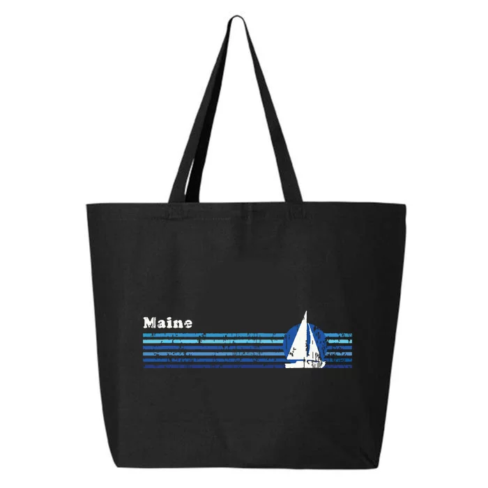 Maine Vintage 80s Sailboat Sunset 25L Jumbo Tote