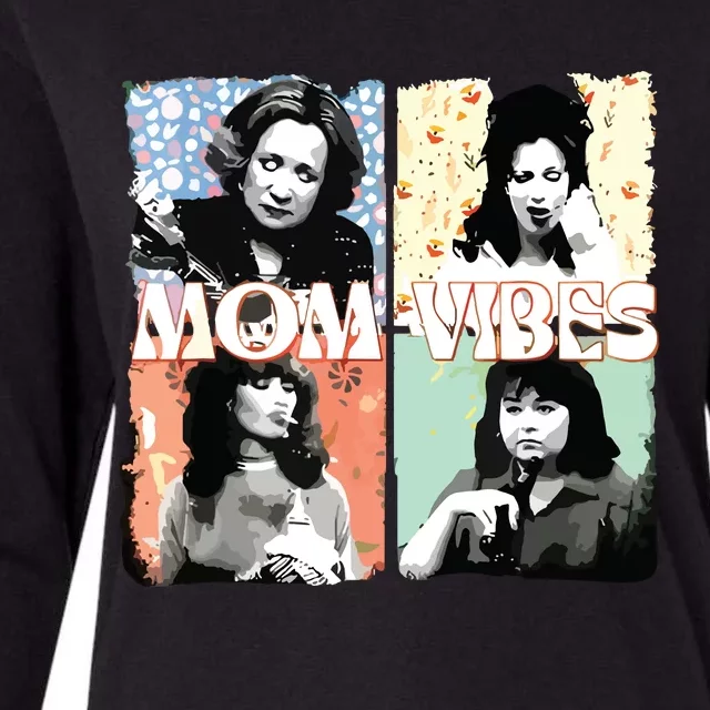 Moms Vibes 90s Tv Moms Mothers Day Funny Womens Cotton Relaxed Long Sleeve T-Shirt