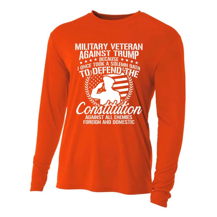 Military Veterans Against Trump 2020 Usa Election Cooling Performance Long Sleeve Crew