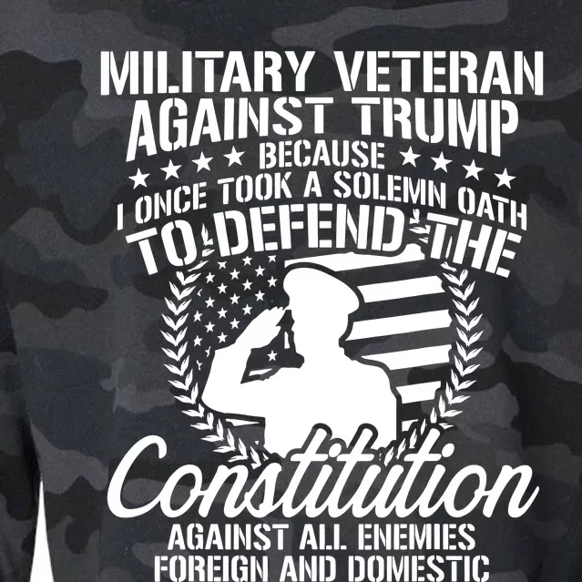 Military Veterans Against Trump 2020 Usa Election Cropped Pullover Crew