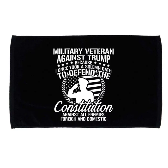 Military Veterans Against Trump 2020 Usa Election Microfiber Hand Towel