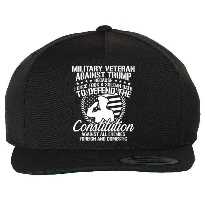 Military Veterans Against Trump 2020 Usa Election Wool Snapback Cap