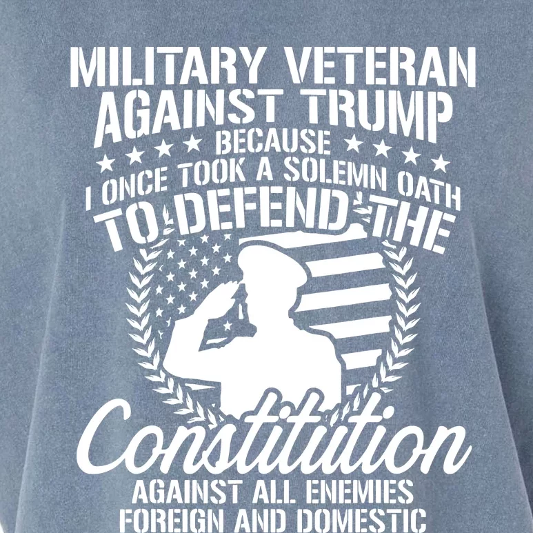 Military Veterans Against Trump 2020 Usa Election Garment-Dyed Women's Muscle Tee