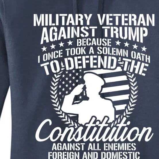 Military Veterans Against Trump 2020 Usa Election Women's Pullover Hoodie