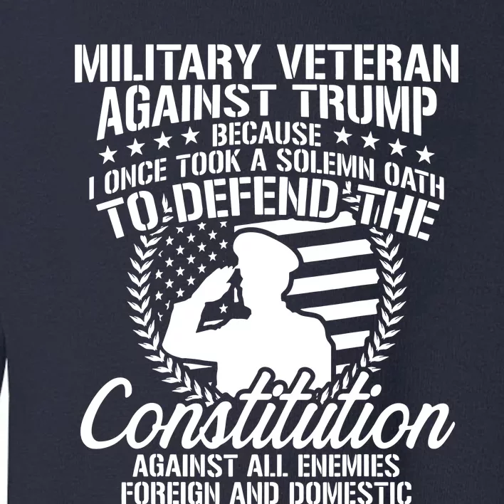 Military Veterans Against Trump 2020 Usa Election Toddler Sweatshirt