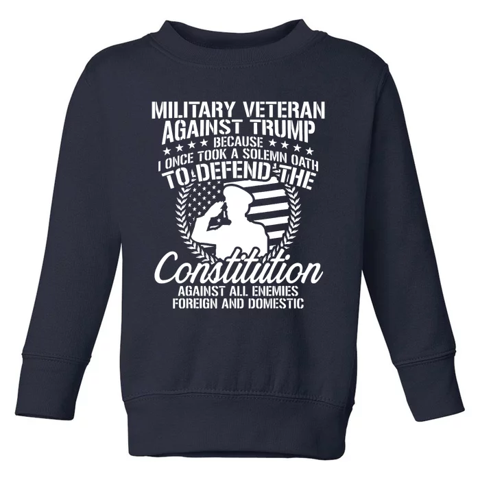 Military Veterans Against Trump 2020 Usa Election Toddler Sweatshirt