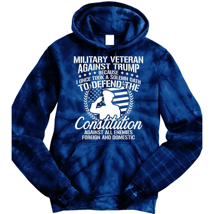 Military Veterans Against Trump 2020 Usa Election Tie Dye Hoodie