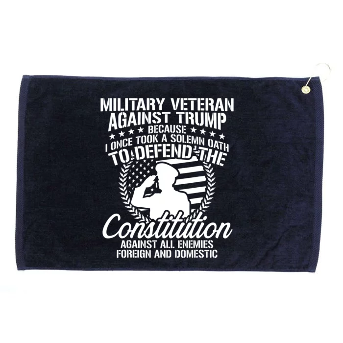 Military Veterans Against Trump 2020 Usa Election Grommeted Golf Towel