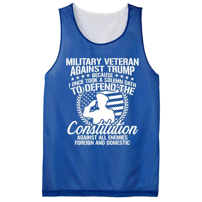 Military Veterans Against Trump 2024 Usa Election Mesh Reversible Basketball Jersey Tank