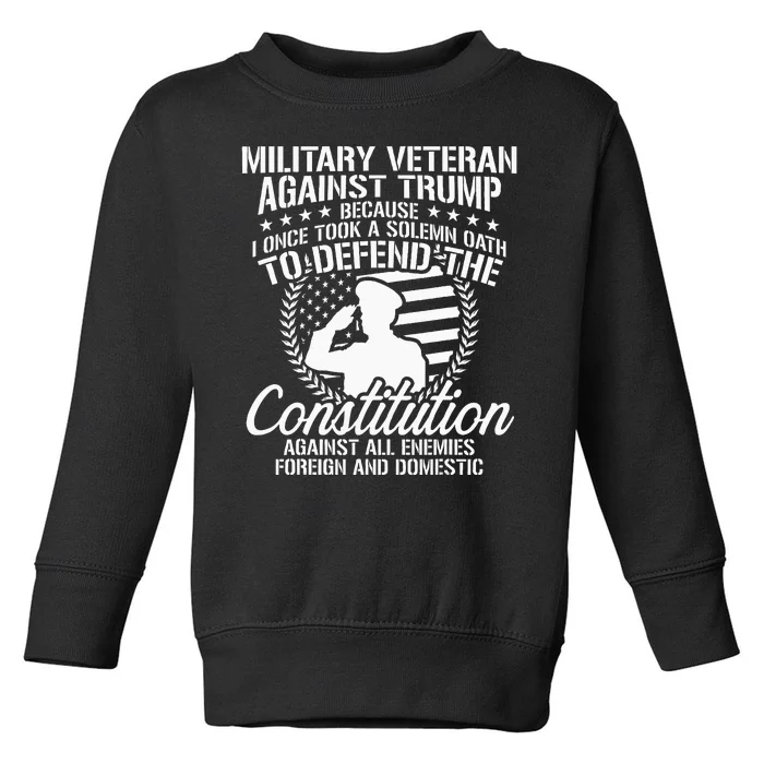 Military Veterans Against Trump 2020 Usa Election Toddler Sweatshirt