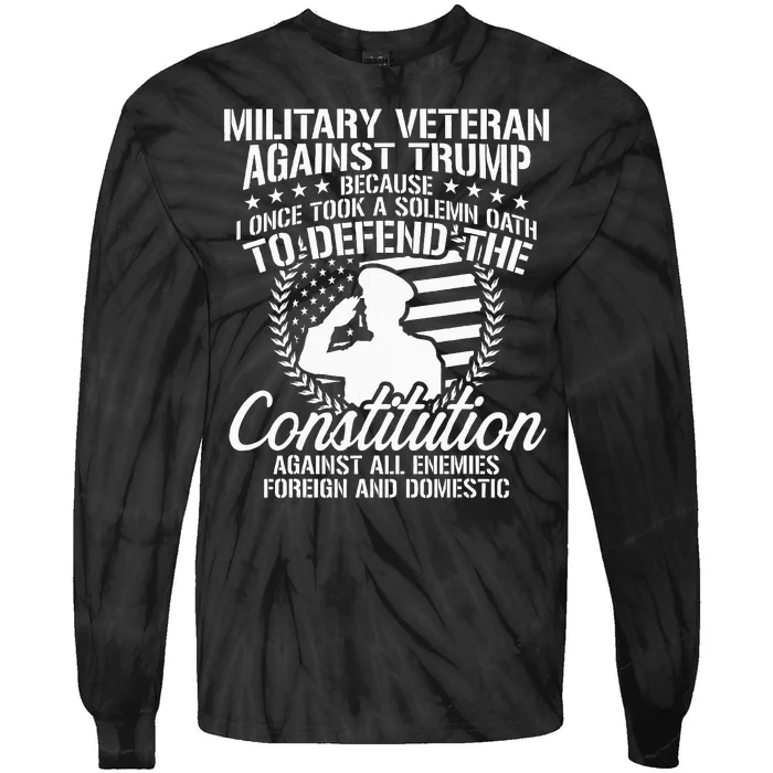 Military Veterans Against Trump 2020 Usa Election Tie-Dye Long Sleeve Shirt