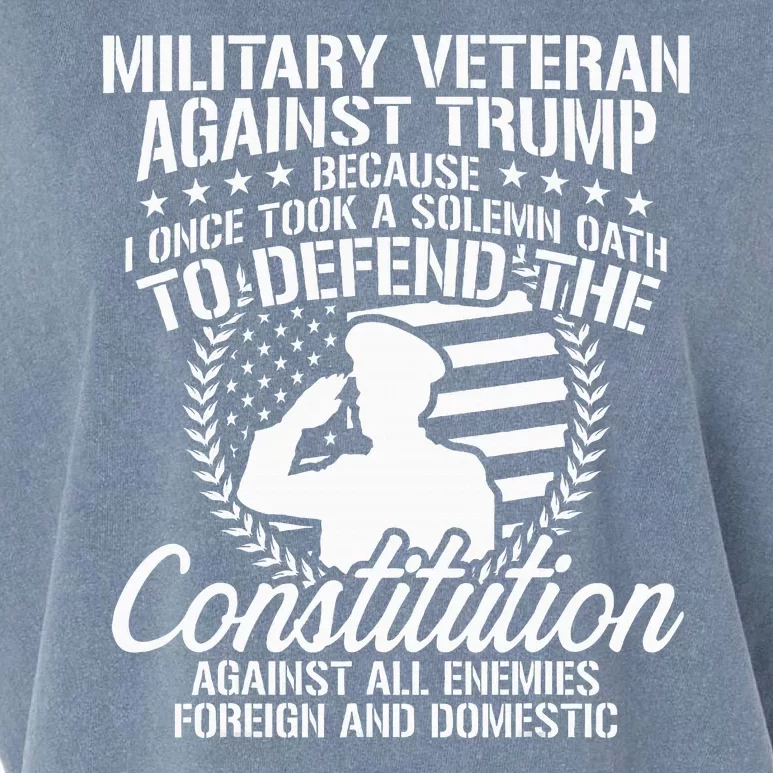 Military Veterans Against Trump 2020 Usa Election Garment-Dyed Women's Muscle Tee