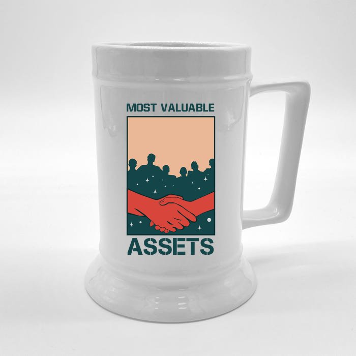 Most Valueable Assets Front & Back Beer Stein