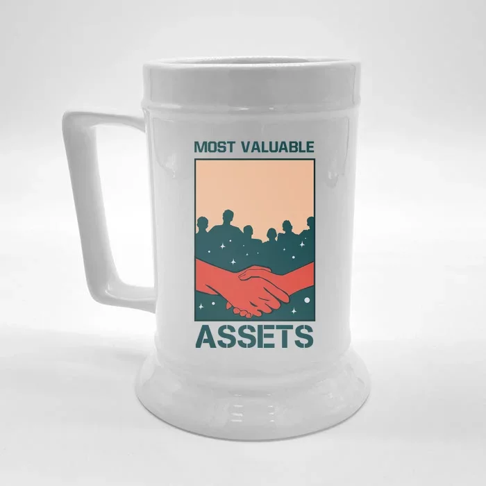 Most Valueable Assets Front & Back Beer Stein