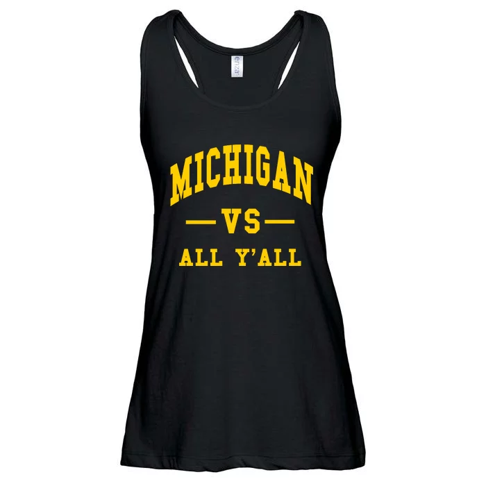 Michigan Vs All YAll Throwback Ladies Essential Flowy Tank