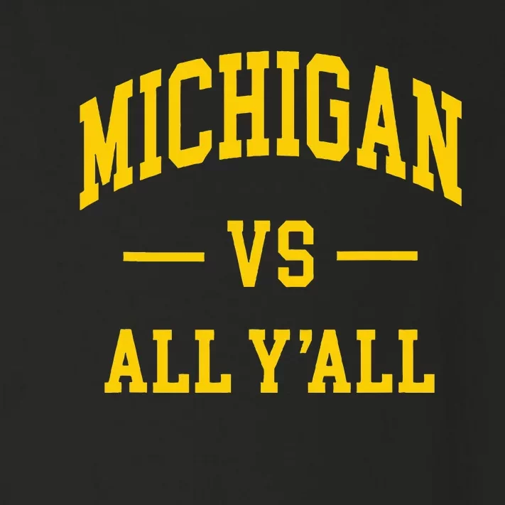 Michigan vs All Y'all Throwback Design Classic Toddler Long Sleeve Shirt