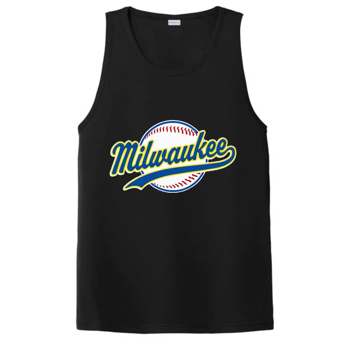 Milwaukee Vintage Baseball Throwback Performance Tank