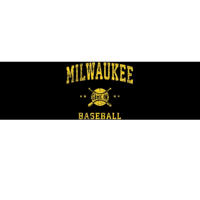 Milwaukee Vintage Baseball Throwback Retro Design Bumper Sticker